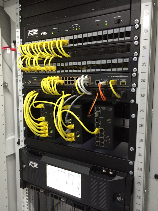 iCE monitored data centre rack and network infrastructure